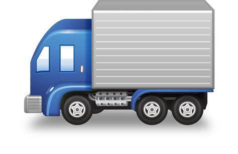 Blue Delivery Truck Royalty-Free Stock Image - Storyblocks