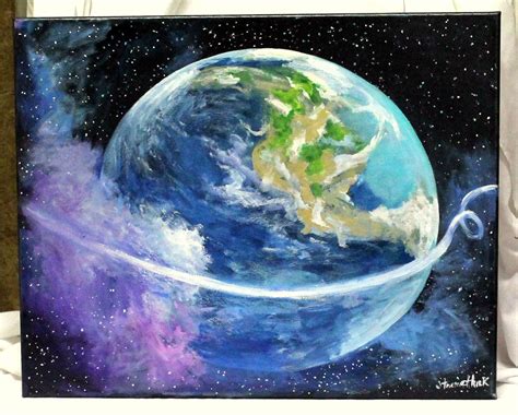 Mother Earth Art Original Painting Acrylic Painting16 | Etsy | Planets art, Earth art, Mother ...