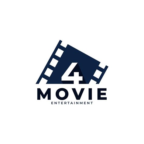 Film Logo. Number 4 Movie Logo Design Template Element. Eps10 Vector 6294559 Vector Art at Vecteezy