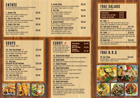 Menu at Real Thai Cafe Grovedale, Grovedale