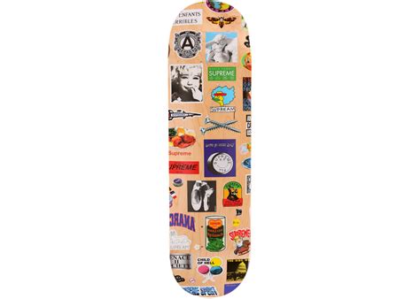 Supreme Stickers Skateboard Deck Tan - SS21 - US