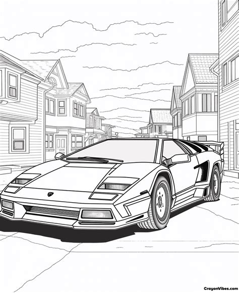 Lamborghini Coloring Pages Free Printables for Kids and Adults