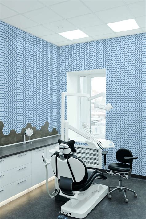 Cool Blue Dental Wallpaper - Peel and Stick or Non-Pasted