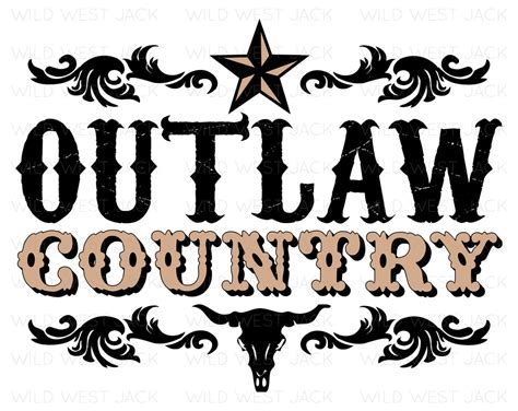 Outlaw Country Music Digital Download Sublimation PNG | Etsy