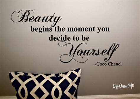 Beauty quote - perfect for a bathroom or mirror via Etsy | Coco chanel quotes, Wall quotes