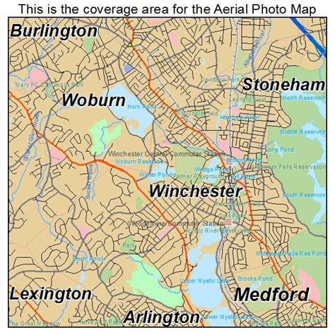 Aerial Photography Map of Winchester, MA Massachusetts