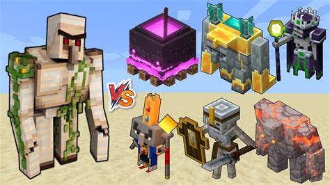 OP Mutant Iron Golem vs Minecraft Dungeons Mobs and Bosses ...