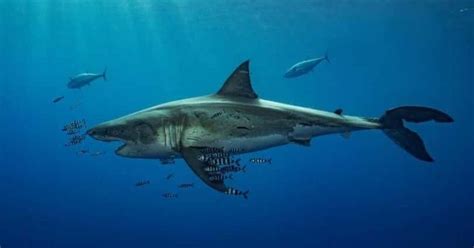 'Most Wanted Sharks': Meet Lucy, a great white shark who thrives despite her broken caudal fin ...