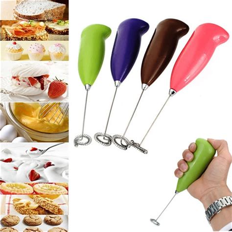 Coffee Milk Frother Wand Handheld Electric Foam Maker for Coffee Milk Durable Drink Mixer With ...