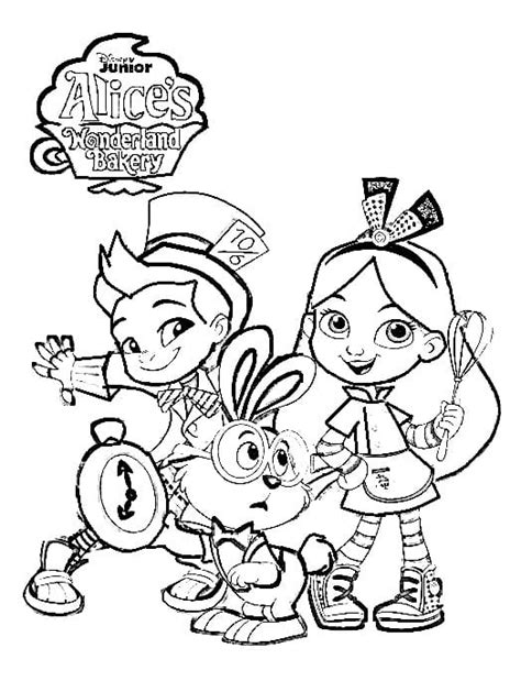 Free Printable Alice's Wonderland Bakery Coloring Page - Free Printable Coloring Pages for Kids