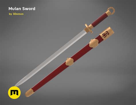 Mulan Sword and Sheath | 3Demon - 3D print models download