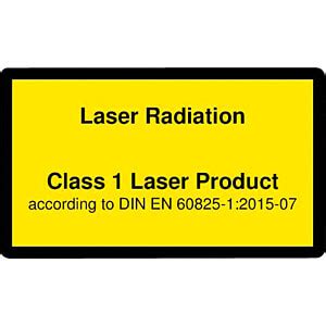 PICO 70112696: Laser warning label engl. DIN EN 60825, class 1, 38x23 ...