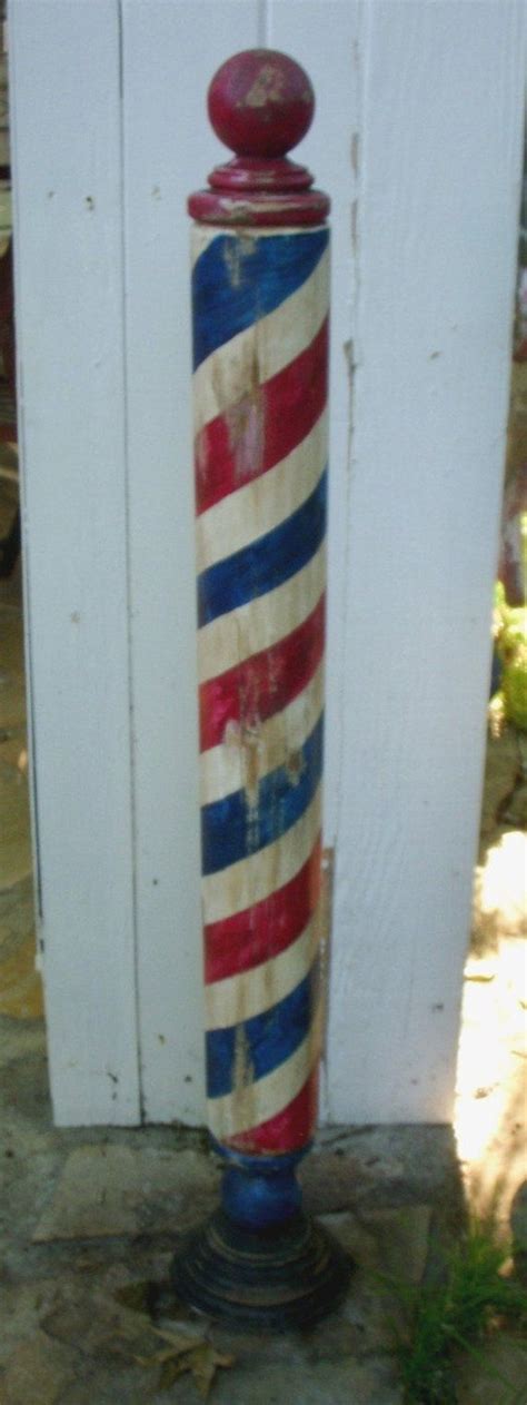 distressed barber pole, barberpole, barber pole, wood, handmade, gifts for him, gifts for men ...