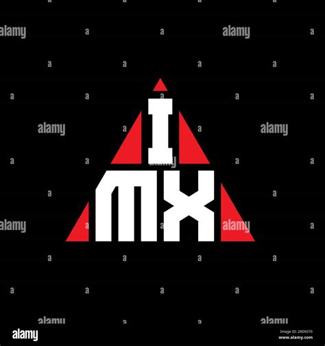 IMX triangle letter logo design with triangle shape. IMX triangle logo ...