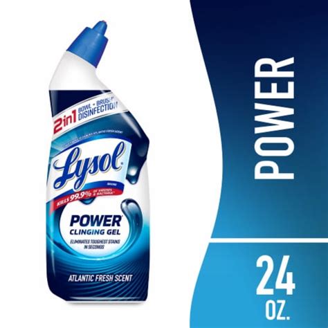 Lysol Power Toilet Bowl Cleaner, Gel Cleaner and Disinfectant, Atlantic ...