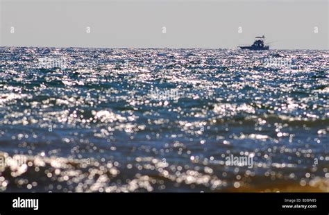 Fishing boat or yacht on Lake Michigan, USA Stock Photo - Alamy