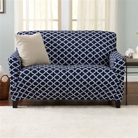 Great Bay Home Stretch Printed Washable Loveseat Slipcover (Loveseat ...