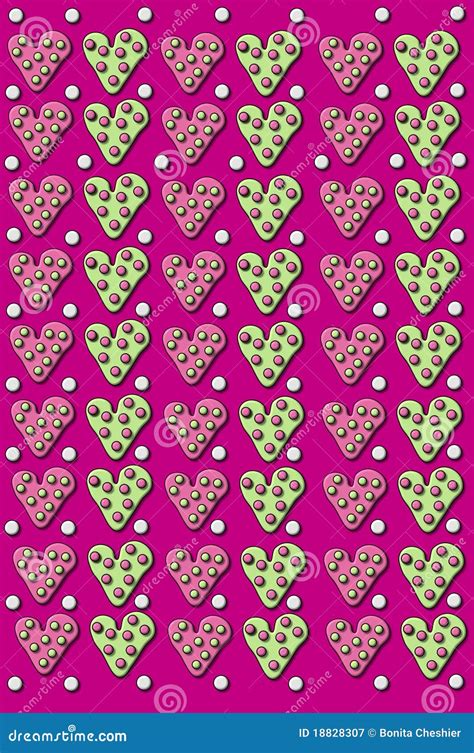 3D Whimsical Heart Background Stock Illustration - Illustration of ...