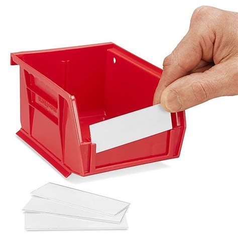 Bin Label Holder - 3 x 1" S-12552 - Uline | Stackable bins, Bin labels ...