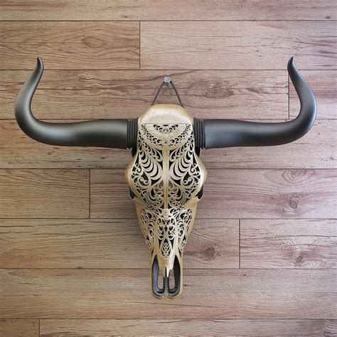 3D model A carved cow skull | CGTrader