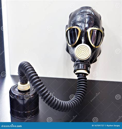 Gas mask with filter stock image. Image of protection - 167591727