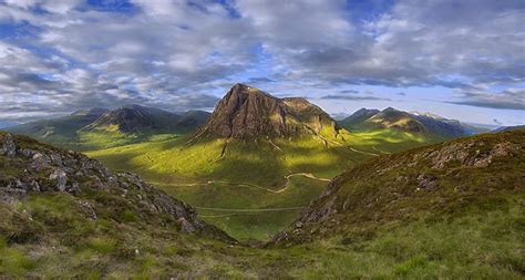 HD wallpaper: rocky mountain covered by snow photography, Buachaille ...