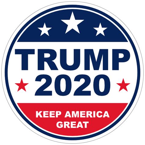 Trump 2020 Circle Sticker