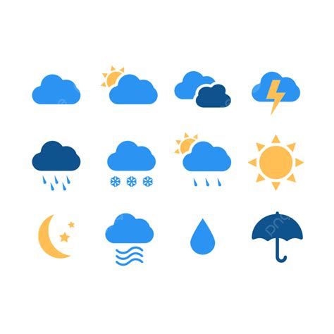 Vector Cartoon Weather Icon Material, Weather Clipart, Cartoon Clipart ...