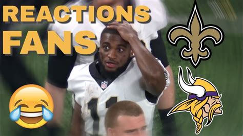 HILARIOUS Fan Reactions You Won't Forget (Saints vs. Vikings ...