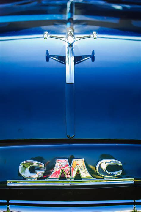 1954 Gmc Pickup Truck Hood Ornament - Emblem Photograph by Jill Reger