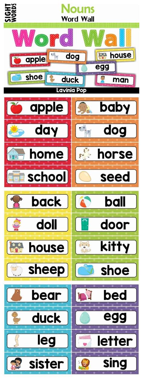 Sight Word Wall Printables - Printable Word Searches