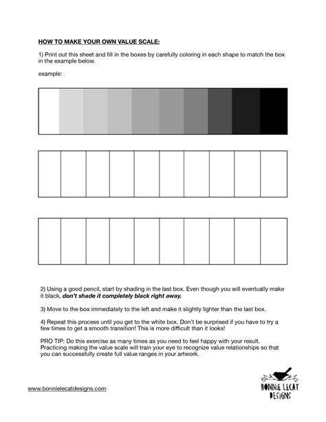 Skill Wiring: Value Scale Worksheet