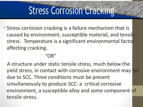 Stress corrosion cracking