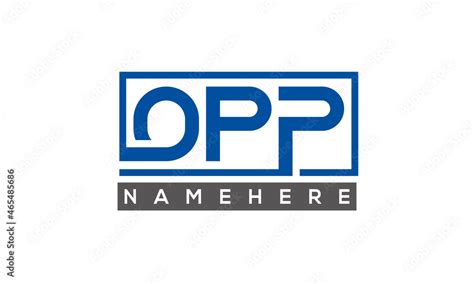 OPP Letters Logo With Rectangle Logo Vector Stock Vector | Adobe Stock