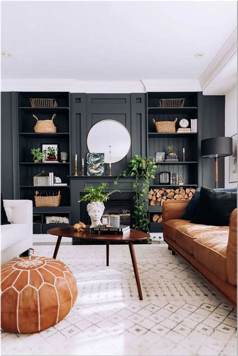 96 Best Deep Paint Colors 32 | Black living room, Couches living room, Dark living rooms