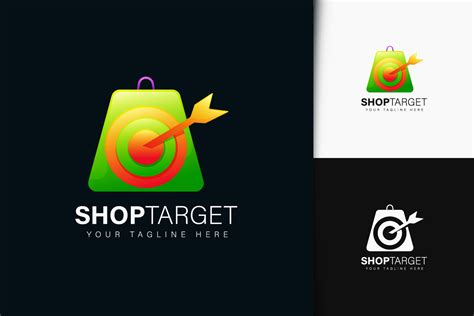 Shop target logo design with gradient 4669288 Vector Art at Vecteezy