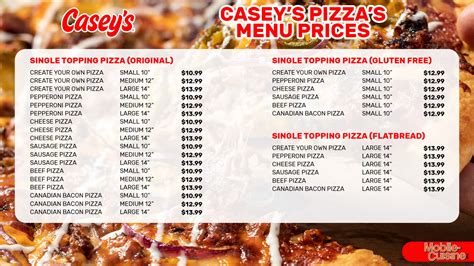 Casey’s Pizza Menu Prices + 50% Off BOGO Coupons (2024)