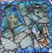 Laurel Skye crash glass mosaic workshop student work | Glass mosaic diy, Mosaic art, Mosaic glass
