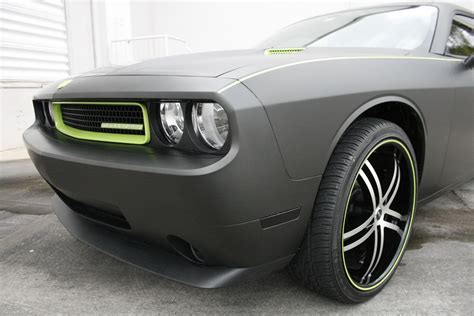 Dodge Challenger Fort Lauderdale Matte Black Car Wrap | Car Wrap Solutions