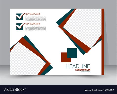 Flyer brochure billboard template landscape Vector Image