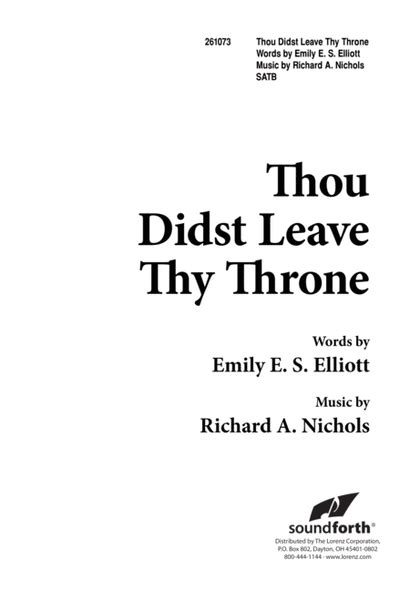 Thou Didst Leave Thy Throne | Sheet Music Plus