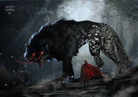 The amazing digital art - Thor : Ragnarok / Fenrir by Aleksi Briclot ...