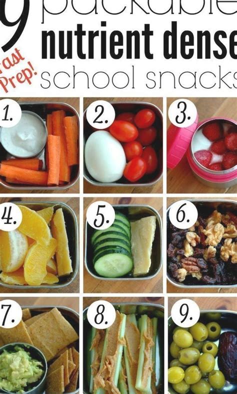 9 Packable Nutrient Dense School Snacks :: School snack time can be ...