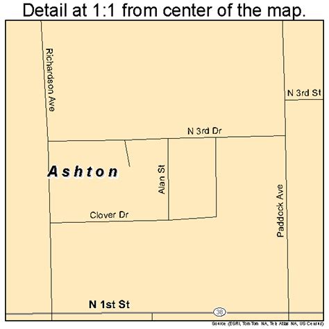 Ashton Illinois Street Map 1702583