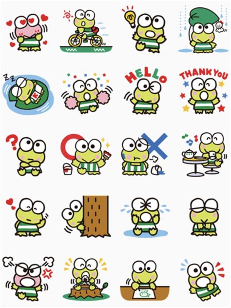 Keroppi | Cute easy doodles, Cute stickers, Hello kitty drawing