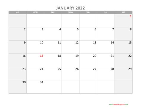 Monthly Calendar 2022 with Holidays | Calendar Quickly