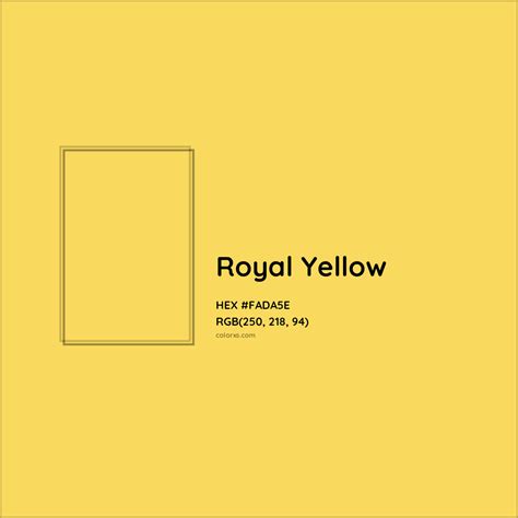 About Royal Yellow - Color codes, similar colors and paints - colorxs.com