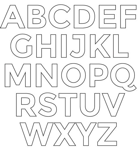 Large Stencil Letters Printable - Printable World Holiday