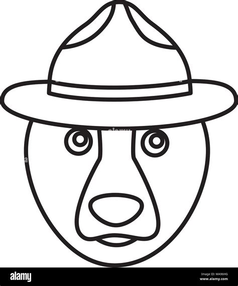 grizzly bear with hat wildlife cartoon Stock Vector Image & Art - Alamy