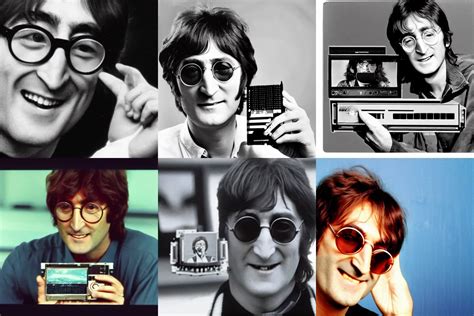 commercial depicting John Lennon holding a graphics | Stable Diffusion | OpenArt